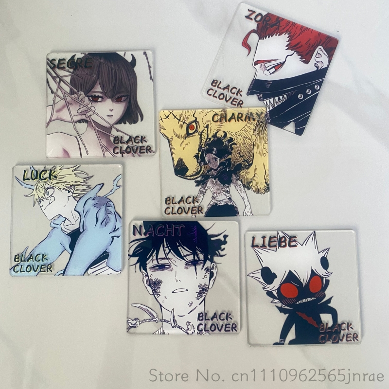 Coffee Tea Japan - ブラッククローバーアニメクリエイティブアクリルコースターアスタヤミノエルフィンラルユノマグナゾラ家庭用オフィスコーヒーティーテーブル装飾