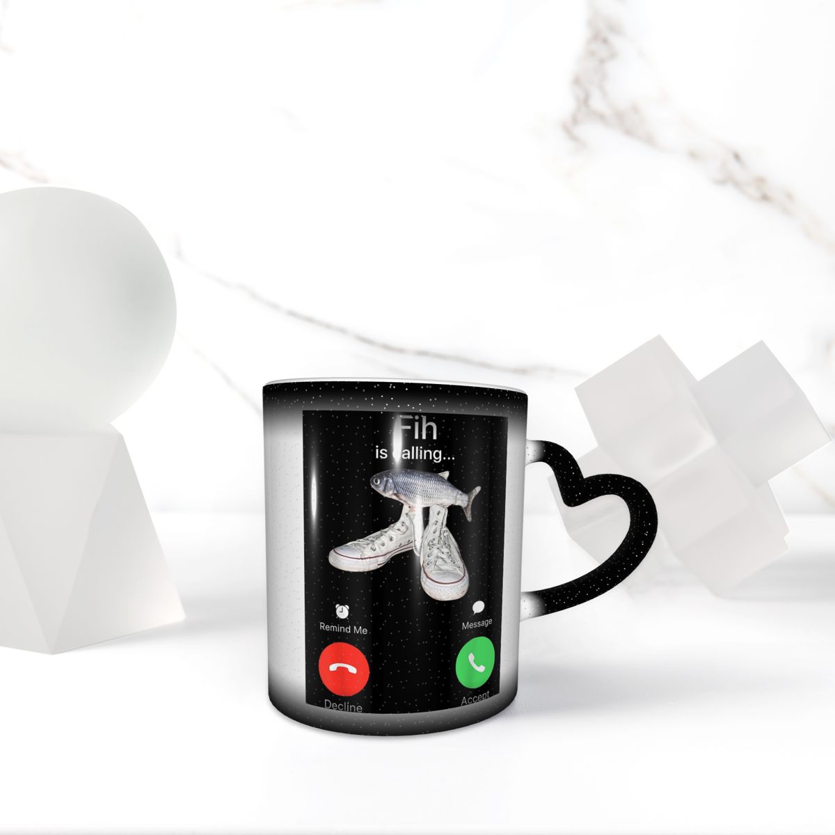 Coffee Tea With Me - 電話着信通知 メッセージ通知 通話拒否 通話受付 魚 フィッシュマン