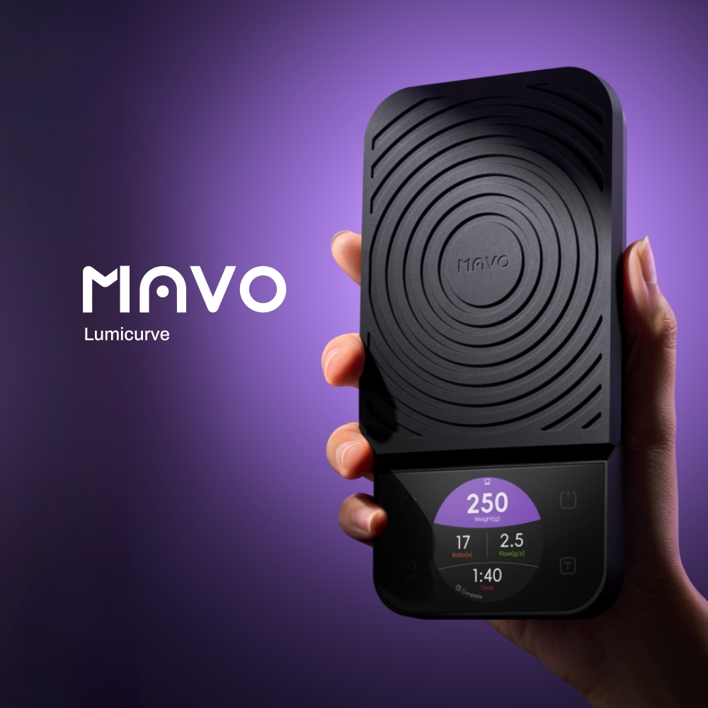 Coffee Tea Drinks - MAVO Lumicurveスマートコーヒースケール、0.1g精度デジタルエスプレッソスケール、タイマーと流量表示付き、ドリップコーヒー用