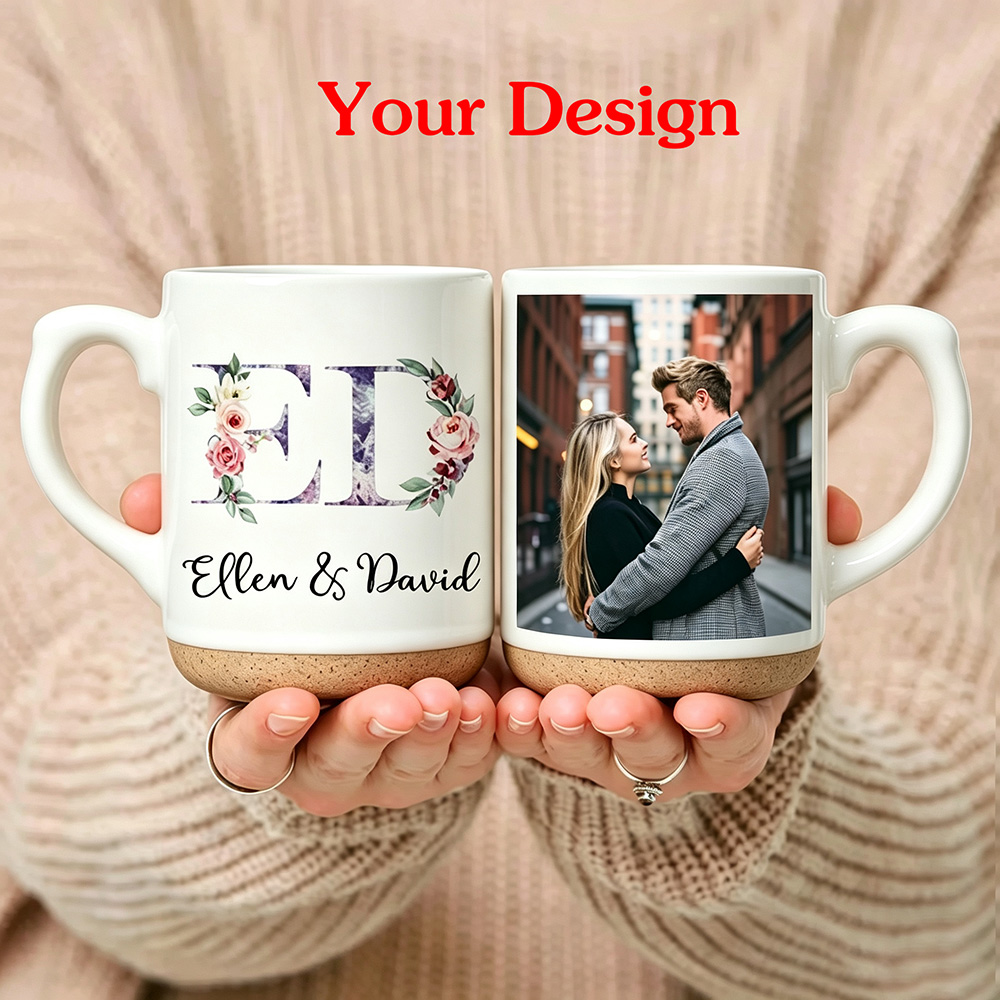 Coffee Tea Images - 写真入りオリジナルエナメルマグカップ カスタム名・画像・テキスト入りセラミックカップ コーヒーマグ、ティーカップをカスタマイズ 母の日・結婚式ギフト