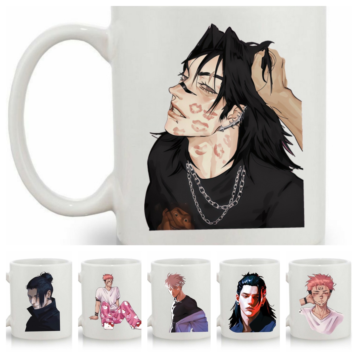 Coffee Tea Japan - JJK 五条悟アニメ柄 セラミックマグカップ 330ml 寝室 オフィス用