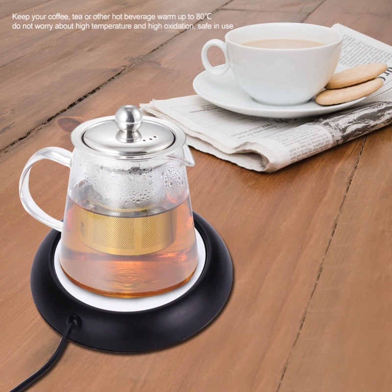Coffee Tea Warmer - USB木目調カップウォーマー マグマット オフィス用 ティー コーヒー ヒーターパッド