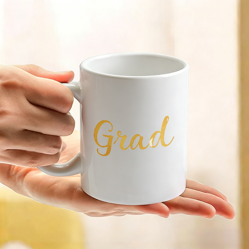 エレガントな手書き体の「Grad」セラミックマグカップ、コー - Coffee Tea Font のレビューと価格