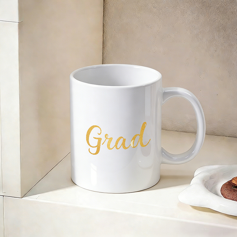 エレガントな手書き体の「Grad」セラミックマグカップ、コー - Coffee Tea Font のレビューと価格