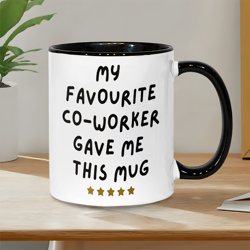 楽しい同僚へのギフトマグカップ「同僚に贈られたカップ」の文字 - Coffee Tea With Me のレビューと価格