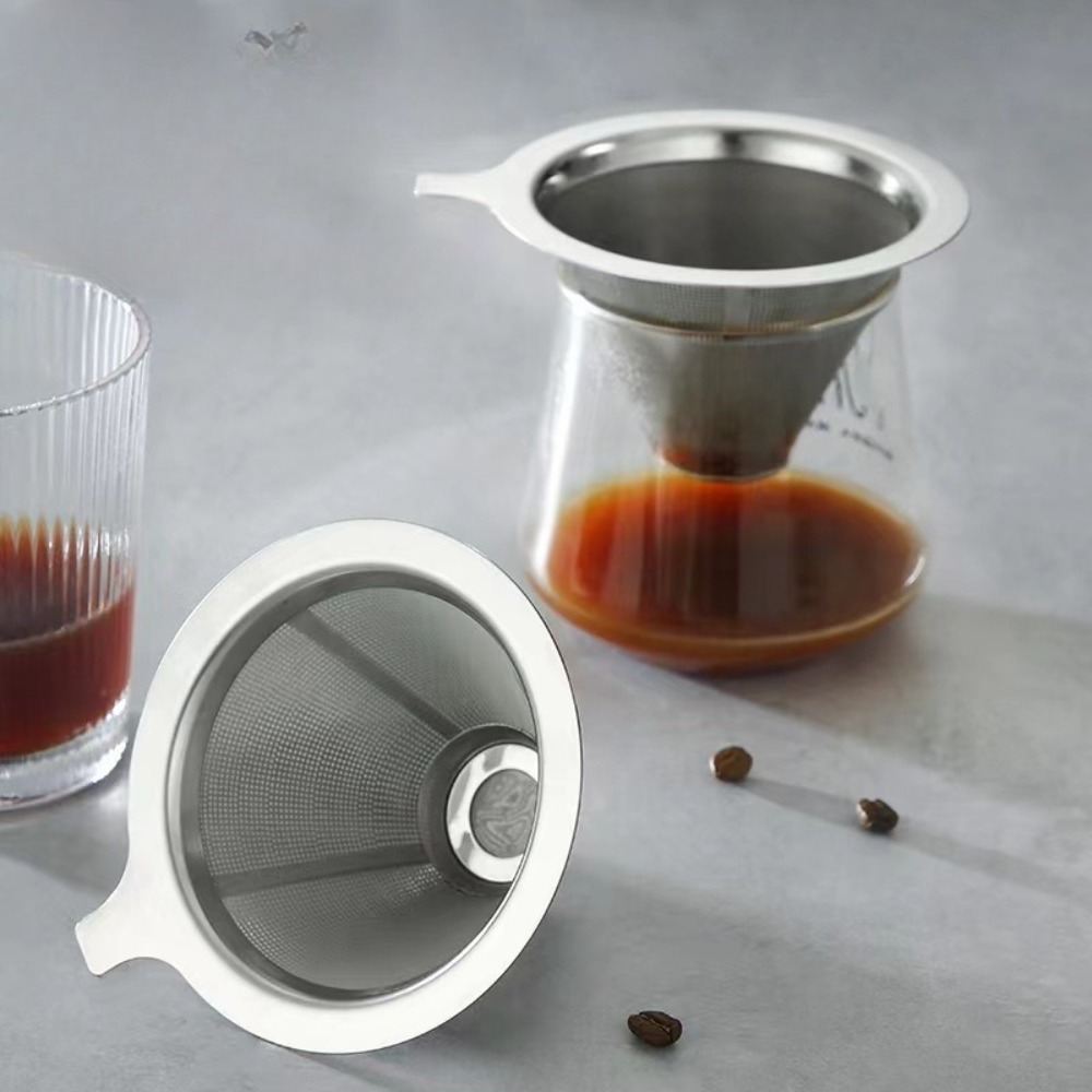 紙を使わない大型再利用可能なコーヒーフィルターストレーナー - Coffee&Tea House Menu のレビューと価格
