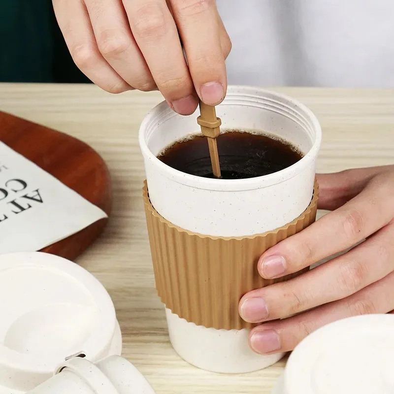 450 ミリリットルコーヒーカップ蓋付き小麦ストロー再利用可 - Xbloom Coffee Tea のレビューと価格