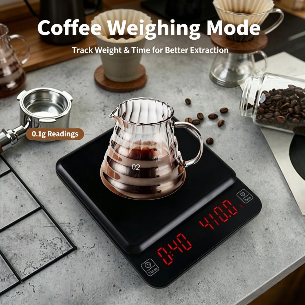 3kg/0.1g高精度デジタルコーヒースケール、LEDポータ - Coffee&Tea House Menu のレビューと価格