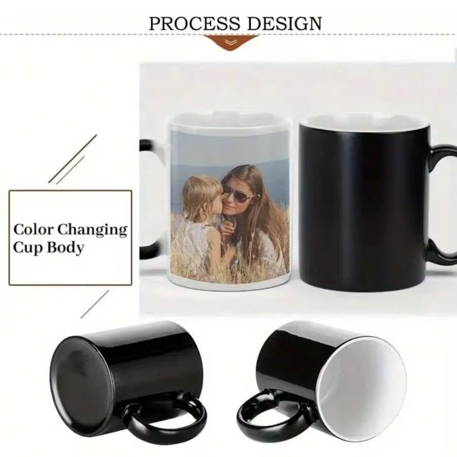 カスタマイズされたコーヒーカップ、熱感変色ディスプレイ画像付 - Coffee Tea Images のレビューと価格