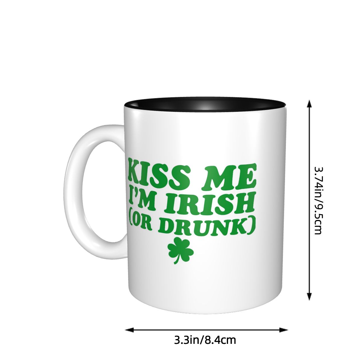 Kiss Me I'm Irish マグカップ 面白いセラミ - Coffee Tea With Me のレビューと価格