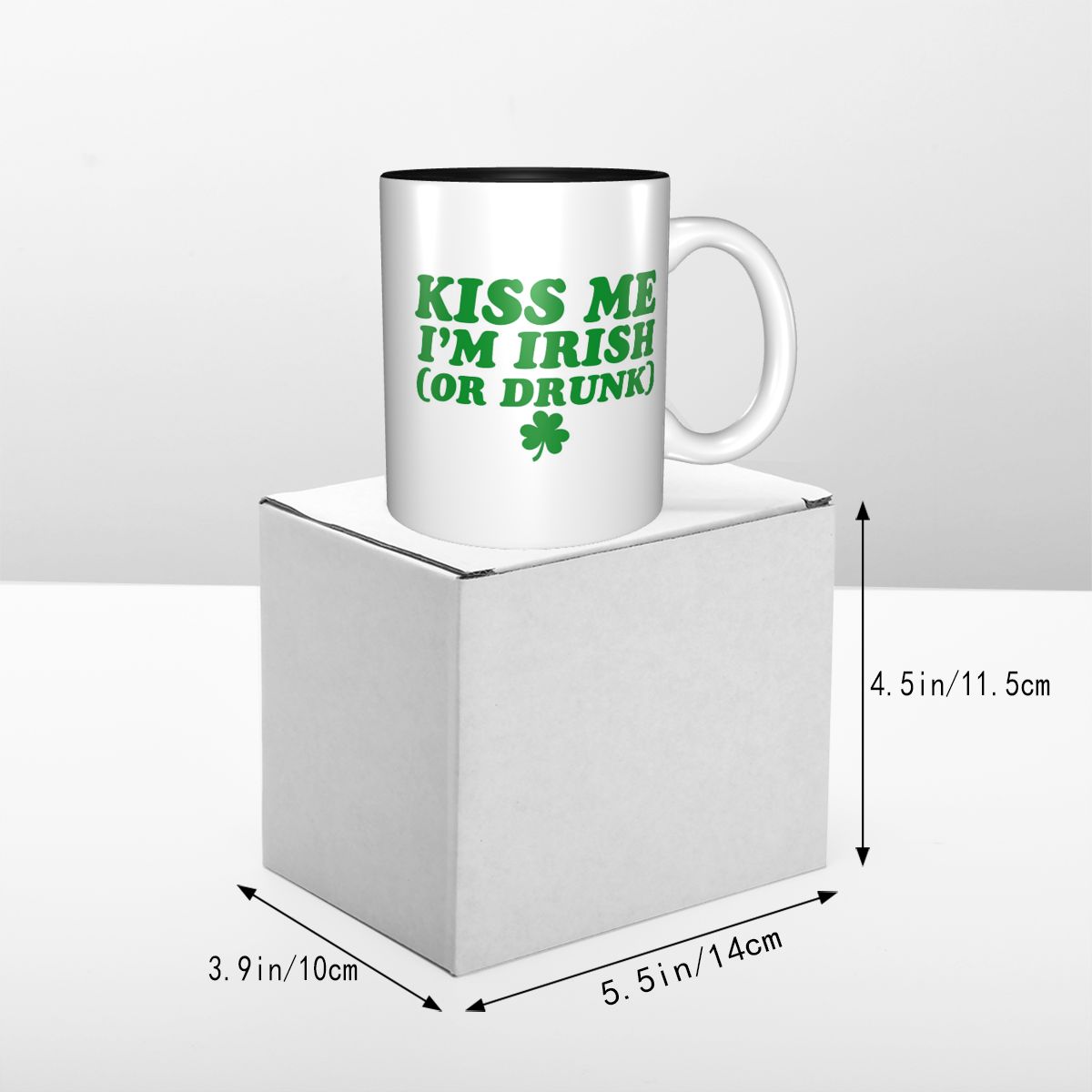 Kiss Me I'm Irish マグカップ 面白いセラミ - Coffee Tea With Me のレビューと価格