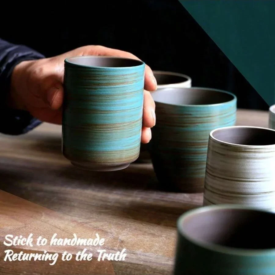 手描きのクラックル釉ストーンウェアマグ、ヴィンテージアジアン - Xbloom Coffee Tea のレビューと価格