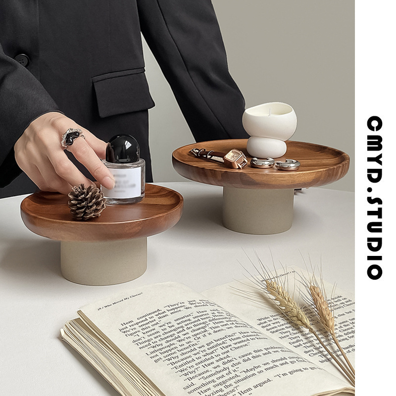 北欧風木製収納トレイ コーヒー デザート収納 ディナー フル - Coffee Tea Japan のレビューと価格
