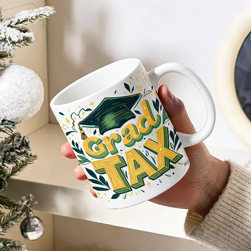 ヴィンテージ3Dフォント「Grad TAX」セラミックマグカ - Coffee Tea Font のレビューと価格