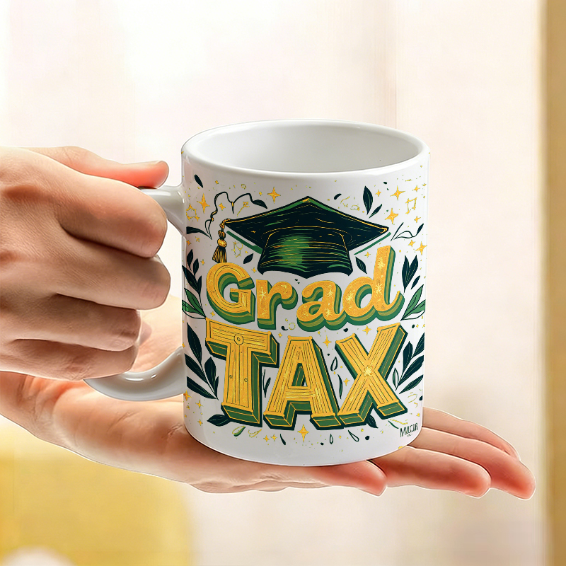 ヴィンテージ3Dフォント「Grad TAX」セラミックマグカ - Coffee Tea Font のレビューと価格