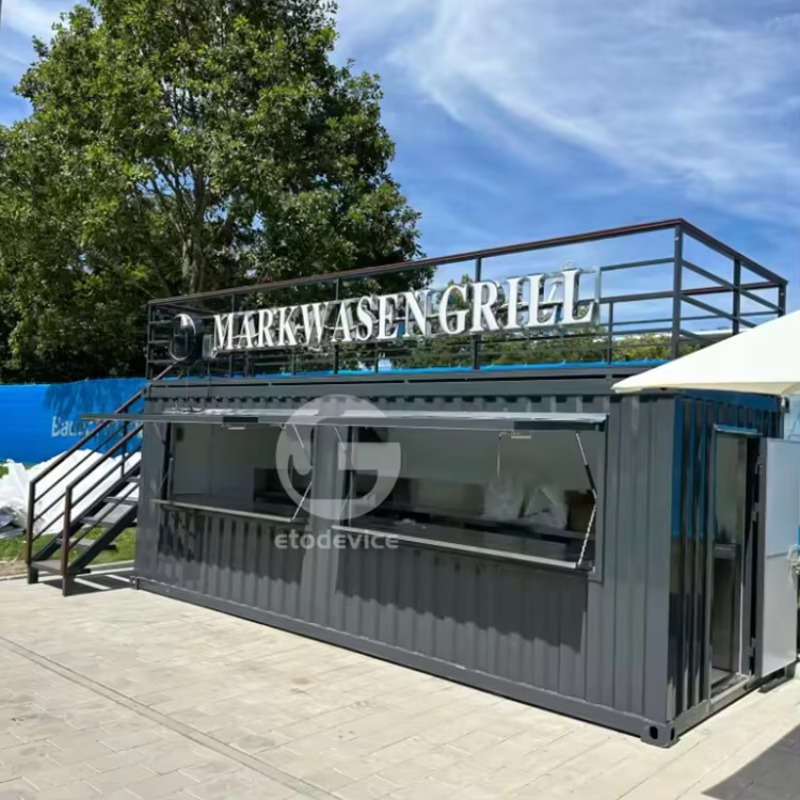 低コストでリサイクル可能なスチール製コンテナキオスク、プレハ - Coffee Tea Kiosk のレビューと価格